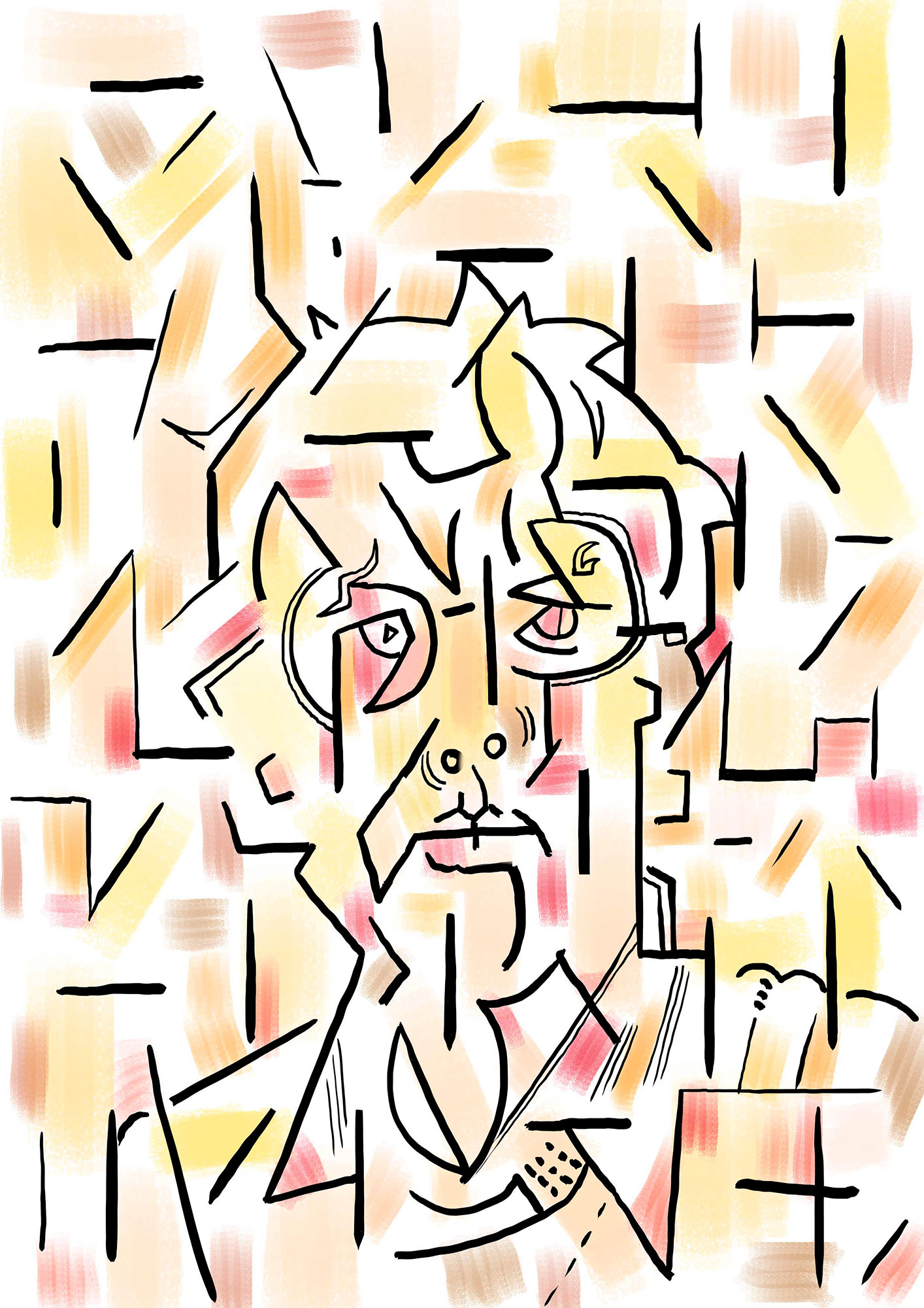 Self Portrait abstract study, Digital media, A4, 2013 Self Portrait abstract study, Digital media, A4, 2013