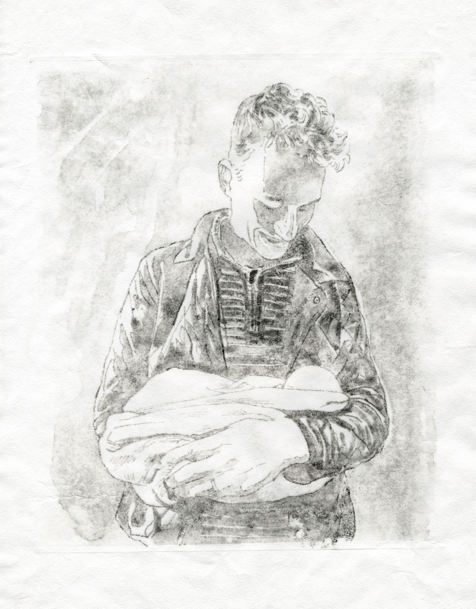 Welcome to the World, A3, monoprint Welcome to the World, A3, monoprint