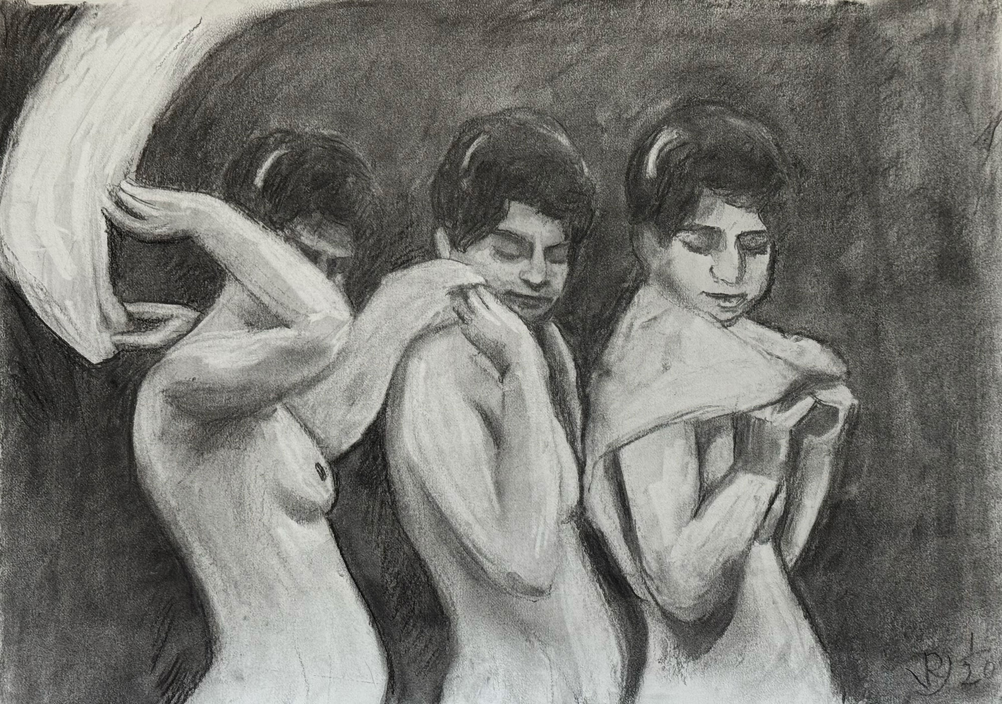 Covering up, 2020, A2, Charcoal Covering up, 2020, A2, Charcoal