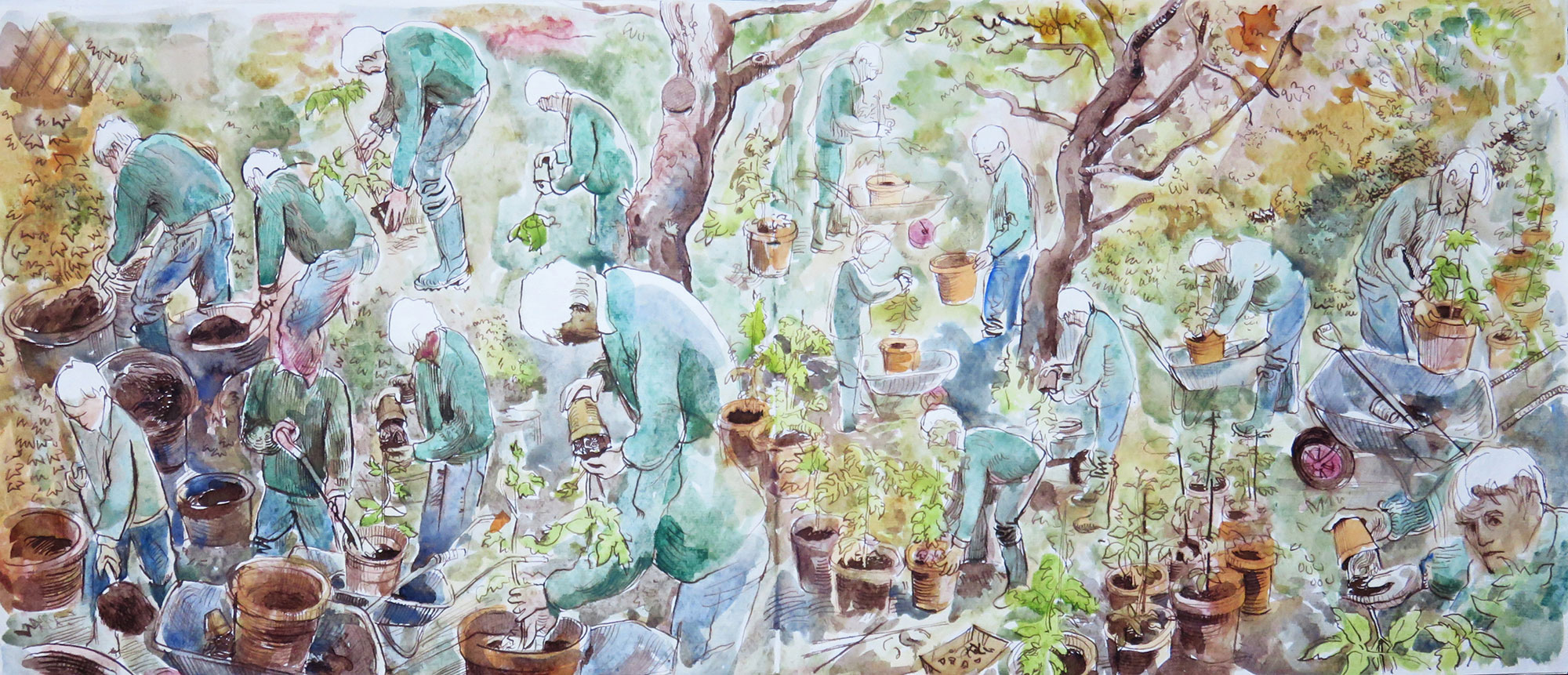 Potting on Potting on