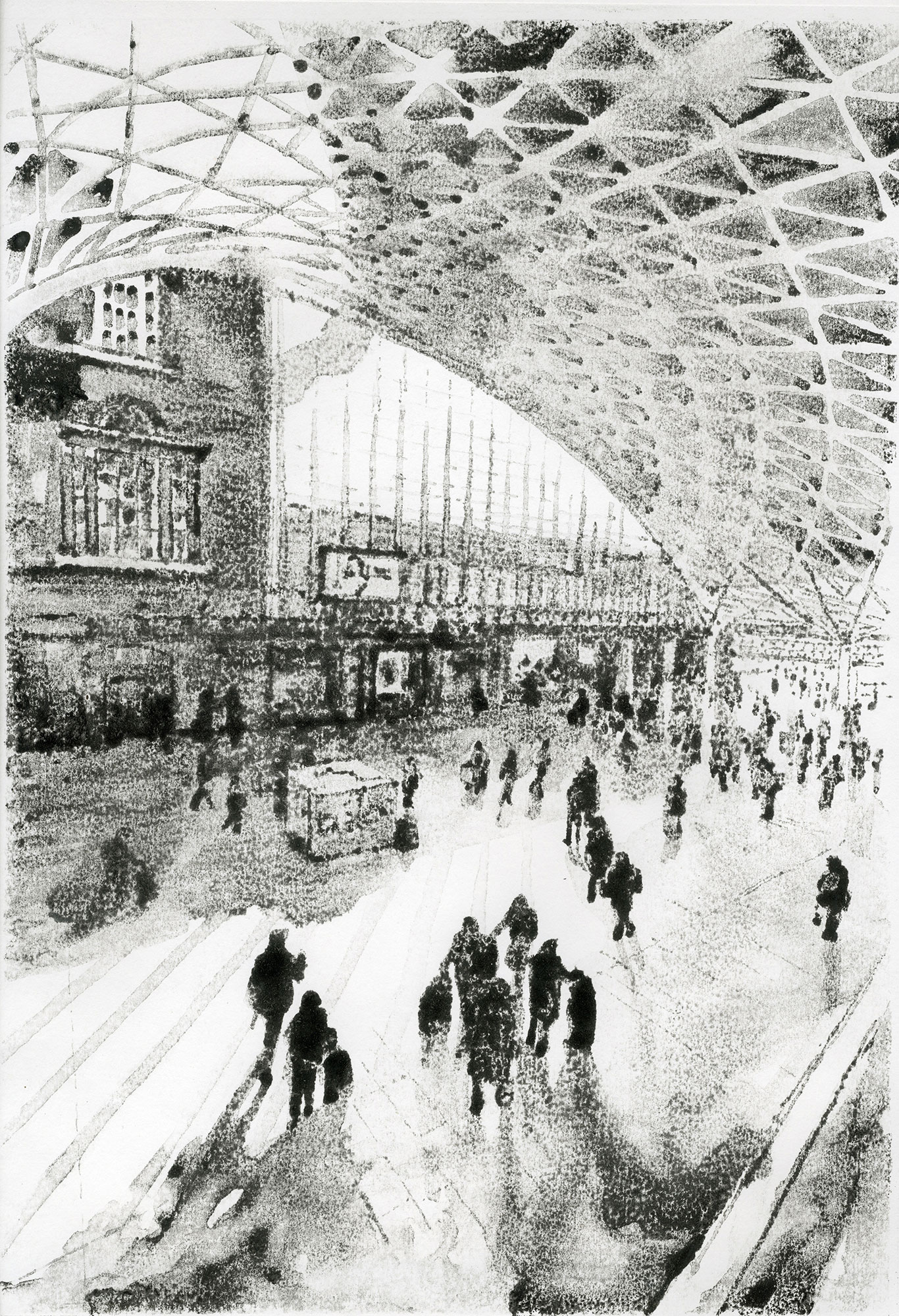 King’s Cross Station - Monoprint King’s Cross Station - Monoprint