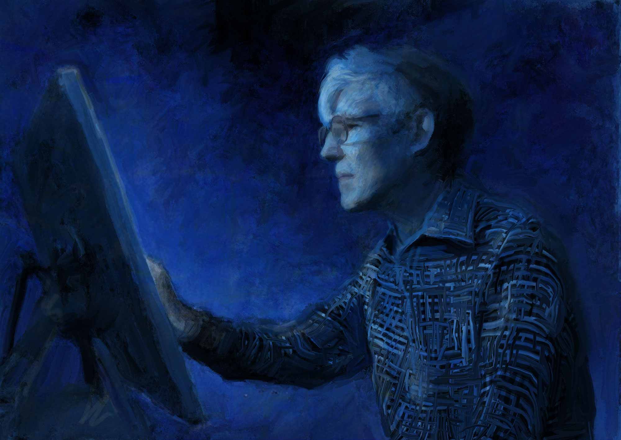 Cintiq Glow, Self portrait, A4, Digital Media Cintiq Glow, Self portrait, A4, Digital Media